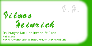 vilmos heinrich business card
